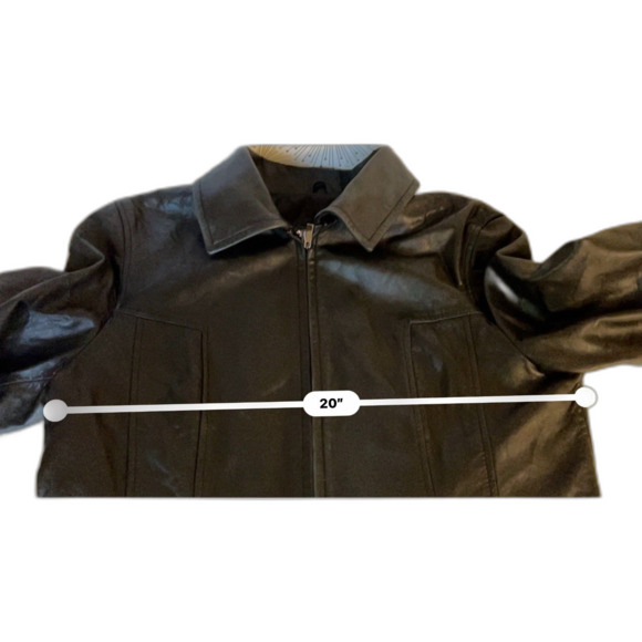 Vintage New York by Winlit women's black leather jacket. Size L. - Picture 8 of 10